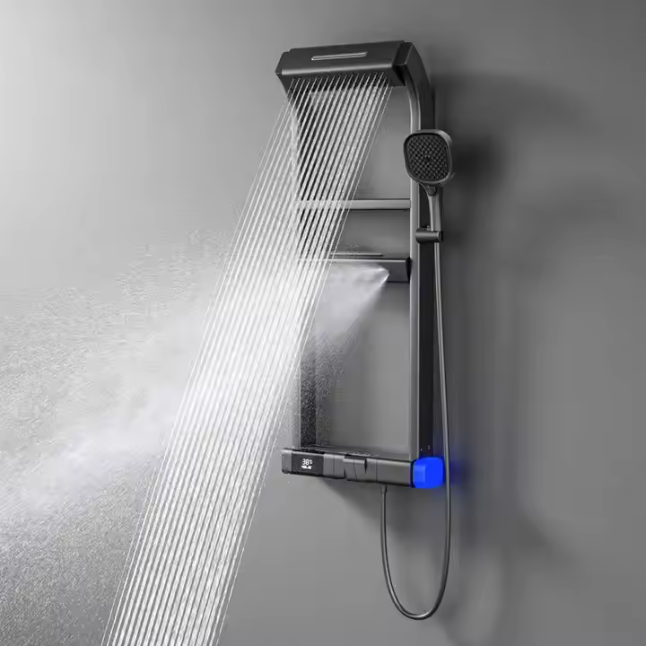 Faucet - Koperen regendouche set digitaal display lichtgevende