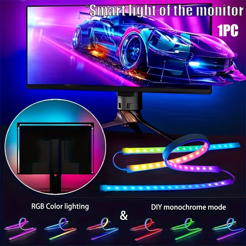 Led Strip Lights - RGB-gamingverlichting Strip Monitor Backlight LED-display Sync