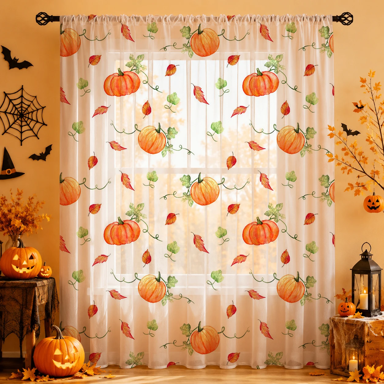 Curtain Rods - 1-delige Rod Pocket Home Decor Halloween