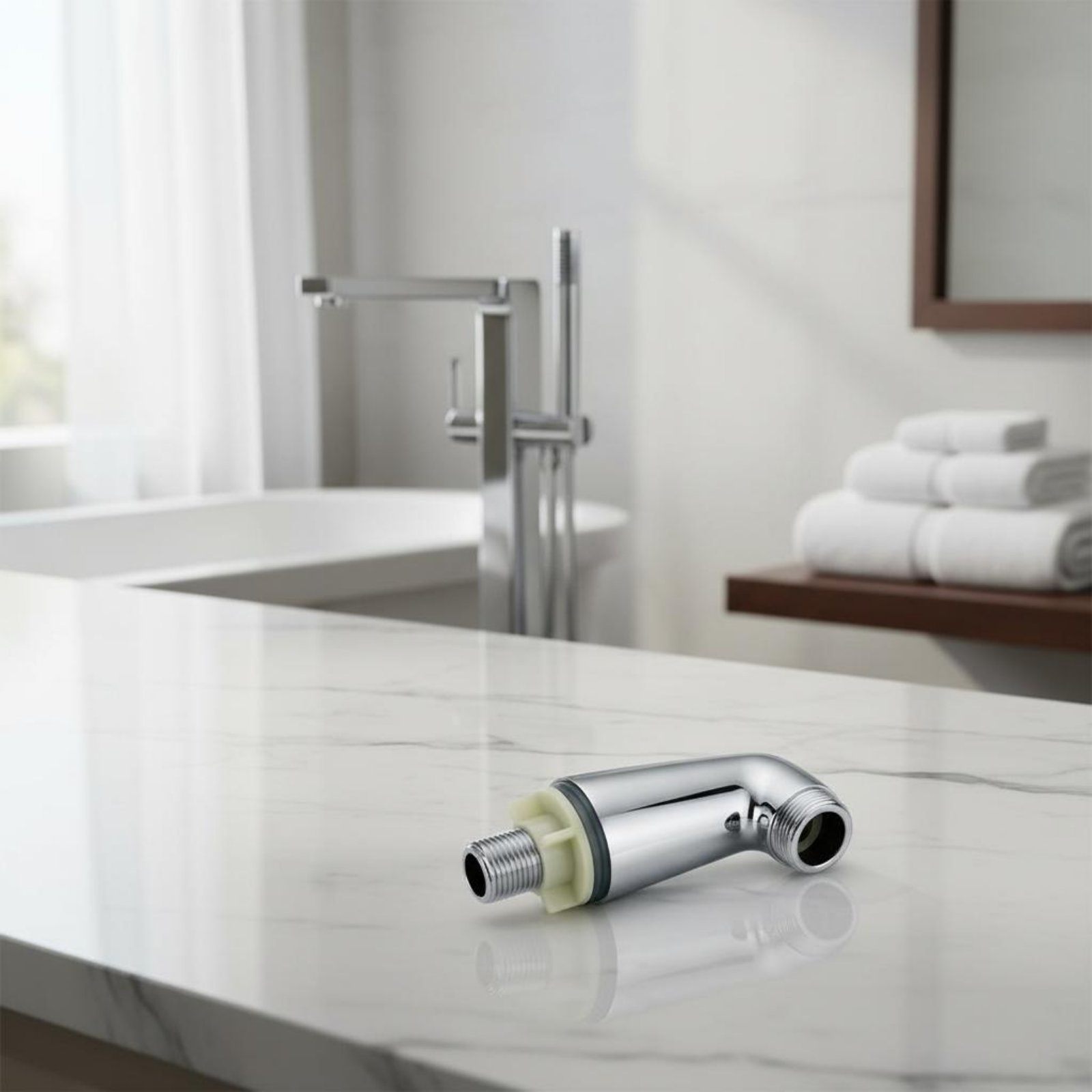 Faucet - 2 stuks badkuipkraan montagepoten zilverkleurige afwerking