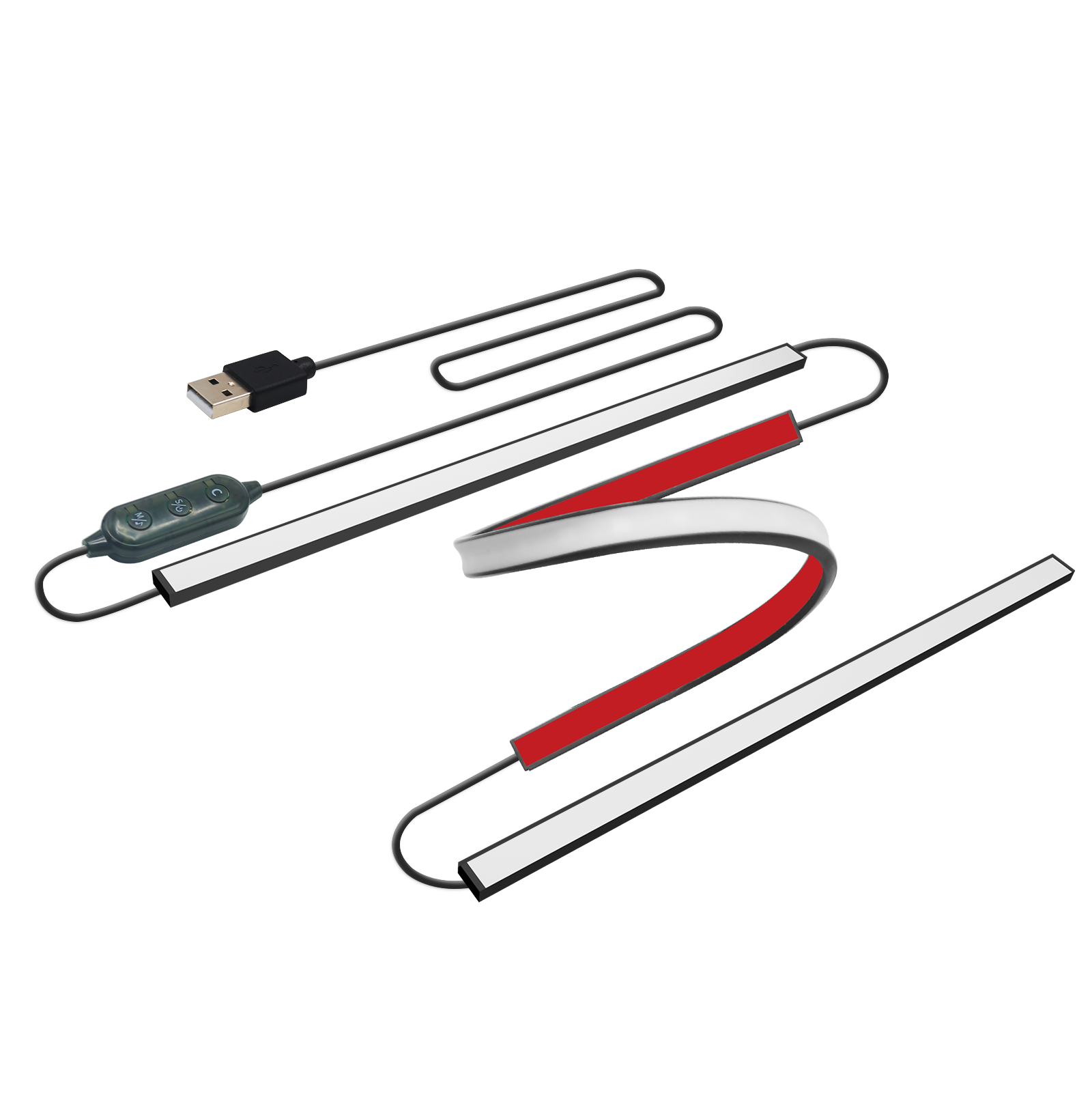 Led Strip Lights - Bluetooth APP-besturing RGB monitor LED-achtergrondverlichtingsstrip USB