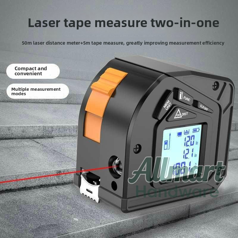 50m laser-afstandsmeter met 5m - Tape Measure recensie en prijs