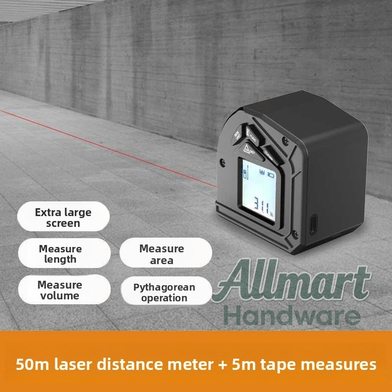 50m laser-afstandsmeter met 5m - Tape Measure recensie en prijs