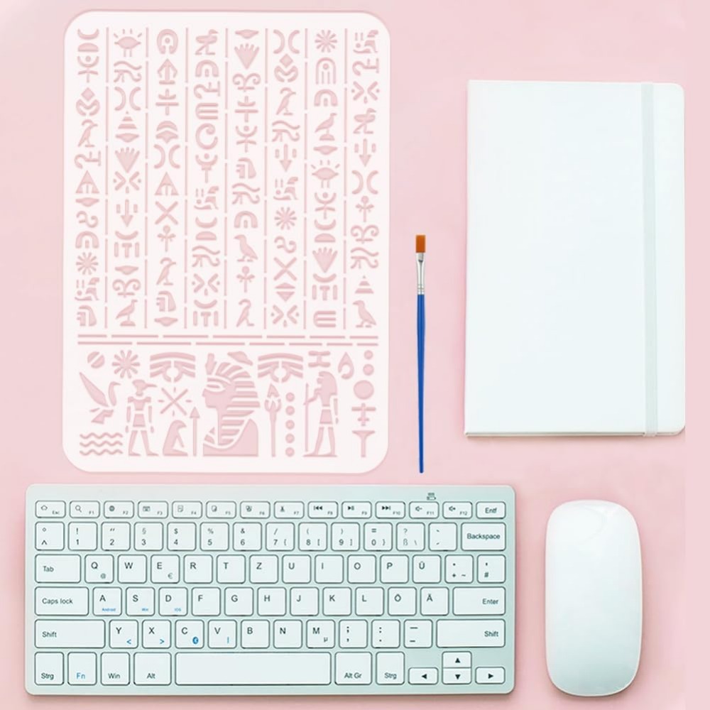 Oude Egyptische script stencil - Paint Brush recensie en prijs