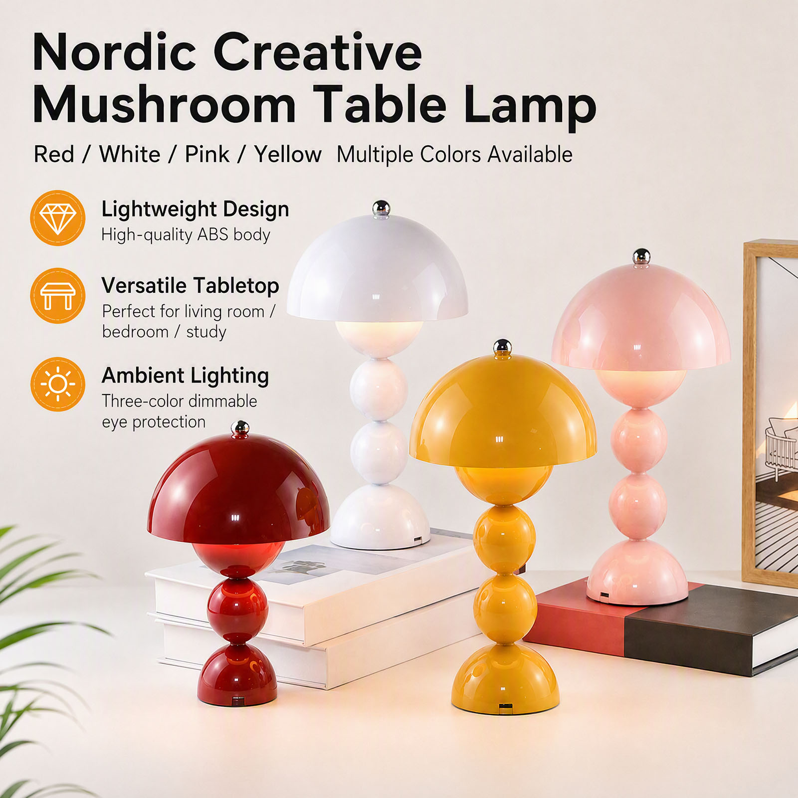 Tafellamp met paddenstoelvormi - Light Switch recensie en prijs