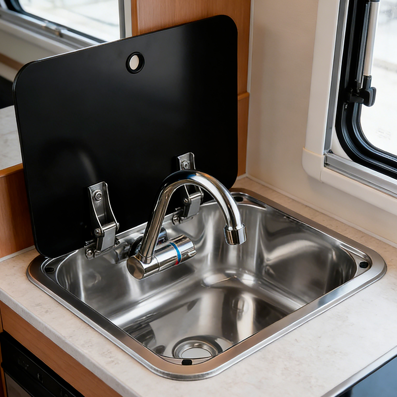 Compacte RVS RV-spoelbak met g - Faucet recensie en prijs