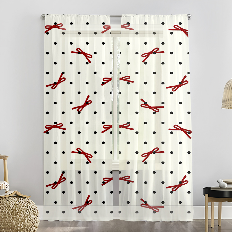 2 stuks kerstgordijnen, met zw - Curtain Rods recensie en prijs