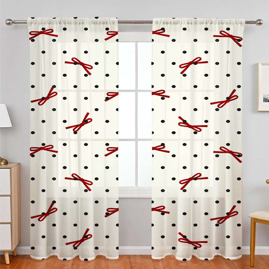2 stuks kerstgordijnen, met zw - Curtain Rods recensie en prijs