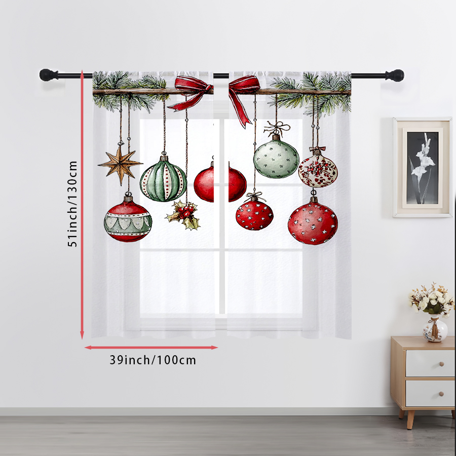 2 stuks kerst-winter transpara - Curtain Rods recensie en prijs