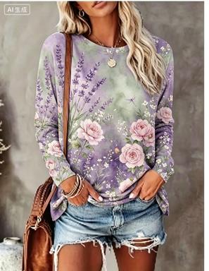 Dames T-shirt met lange mouwen - Wallpaper recensie en prijs