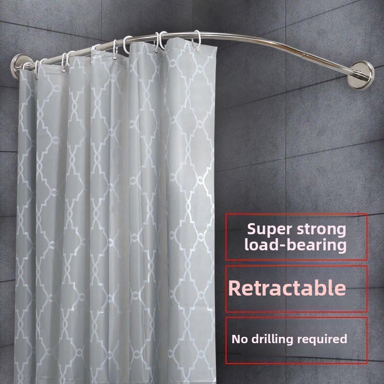 Boogvormige badkamer douchesta - Curtain Rods recensie en prijs