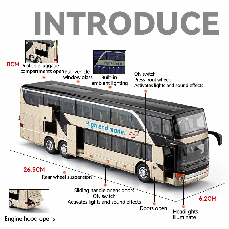 Legering busmodel met licht en - Light Switch recensie en prijs